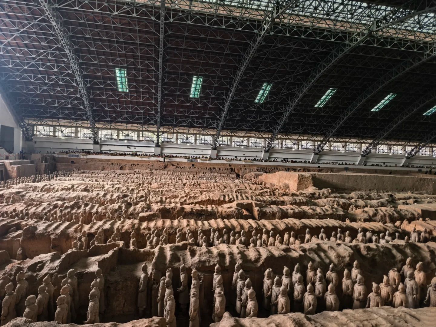 The Terracotta Army on day 5, before the afternoon train ride is already behind you.