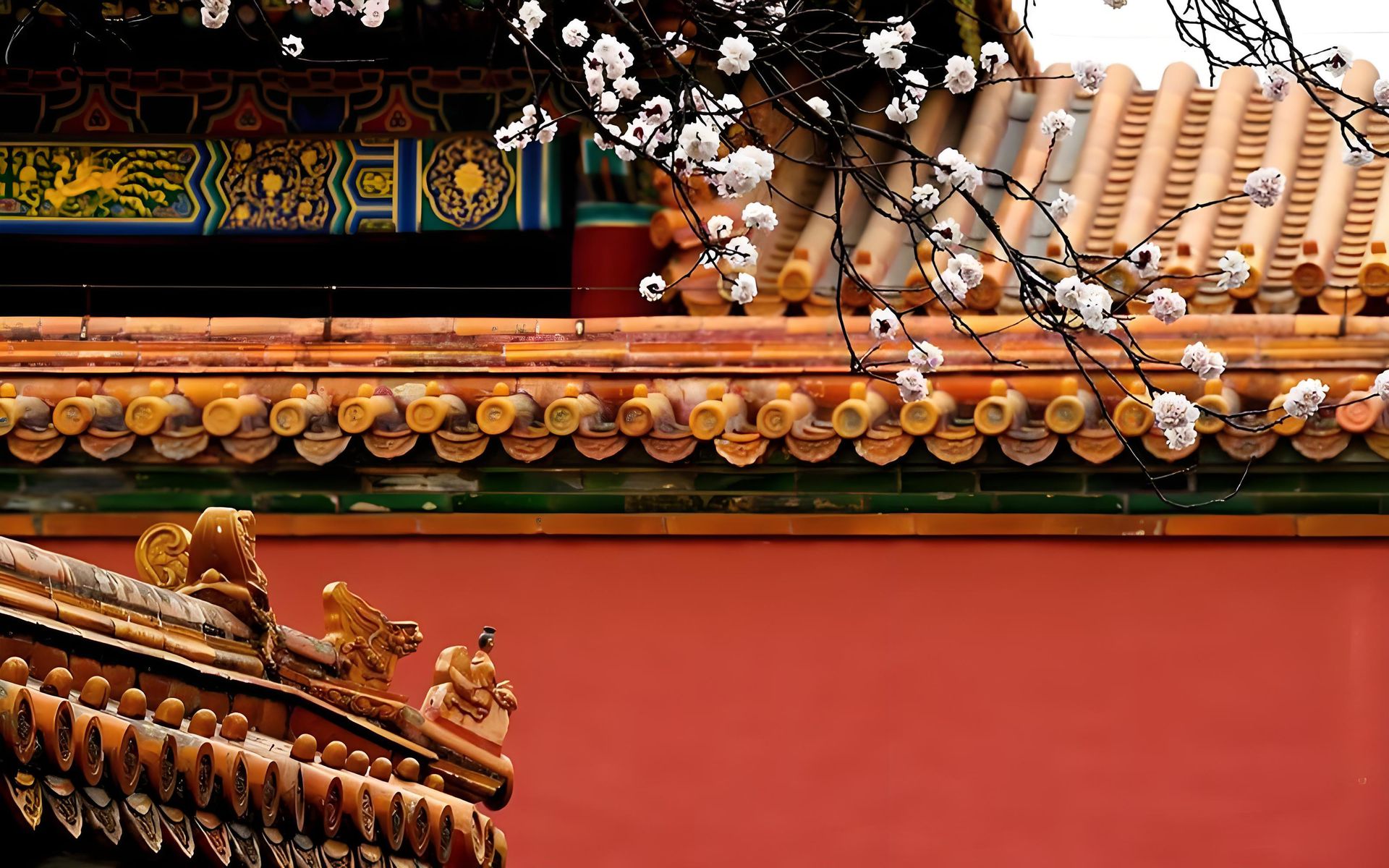 Forbidden City imperial palace roofs