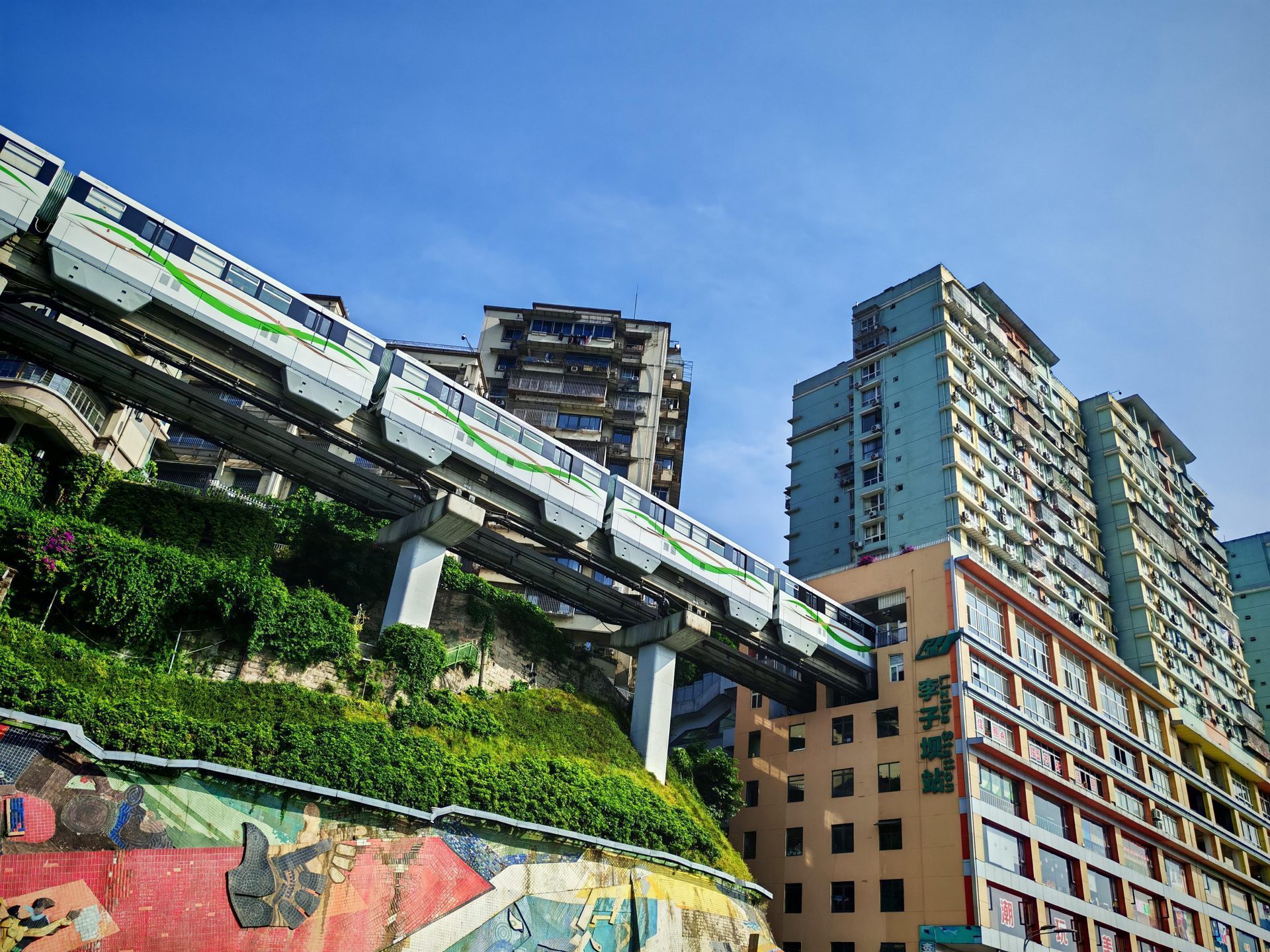 Liziba light rail building passage
