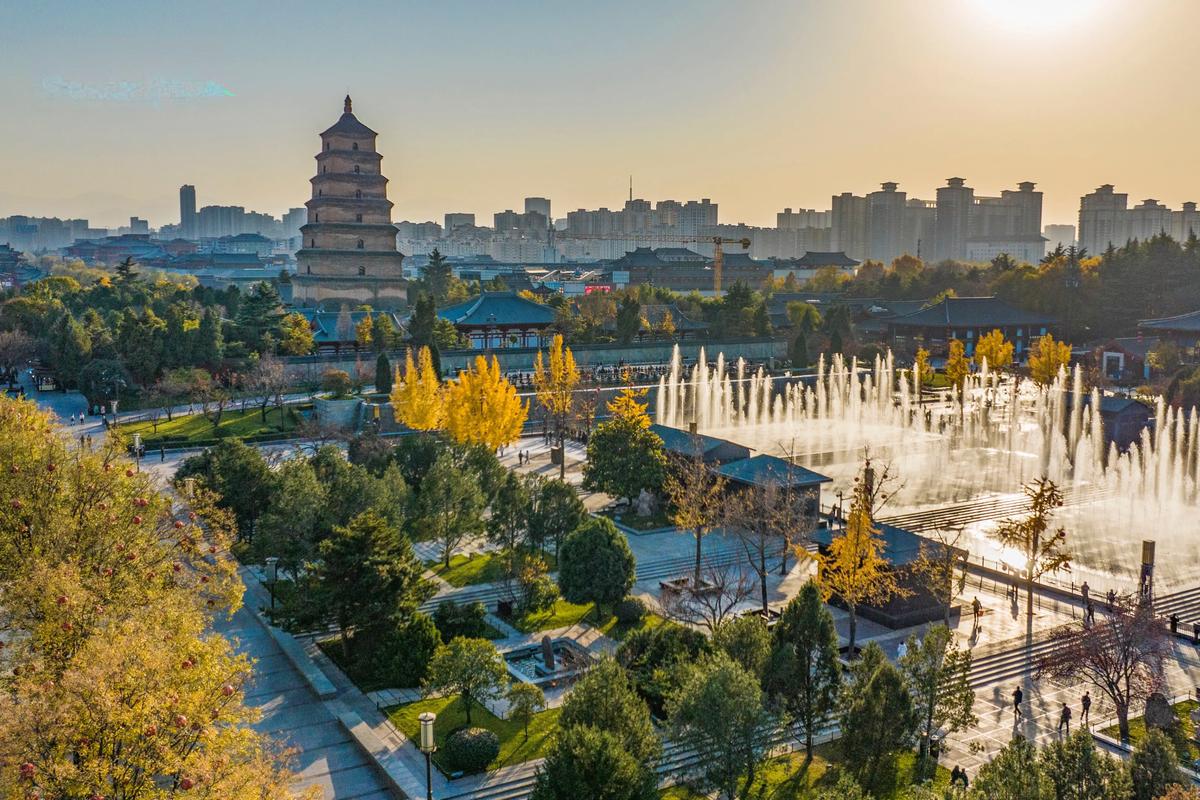 Giant Wild Goose Pagoda square