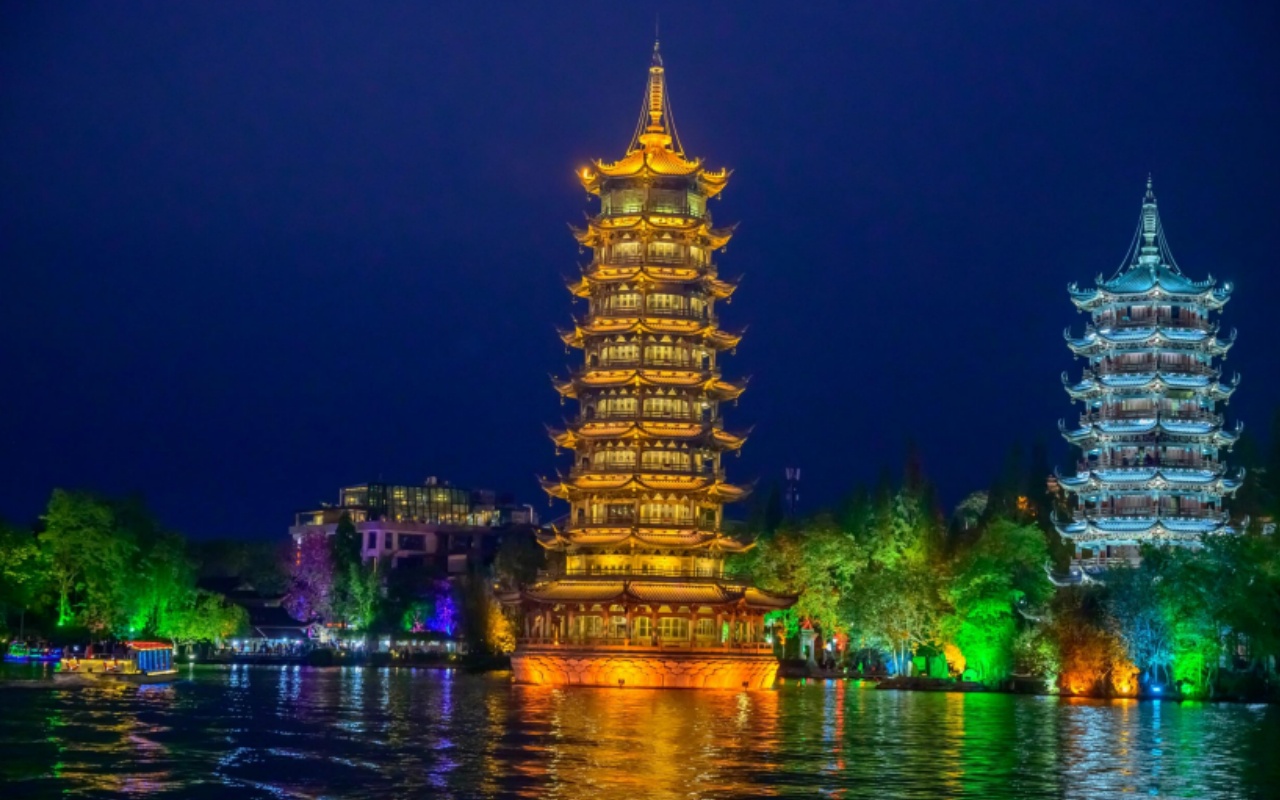 Sun and Moon Twin Pagodas