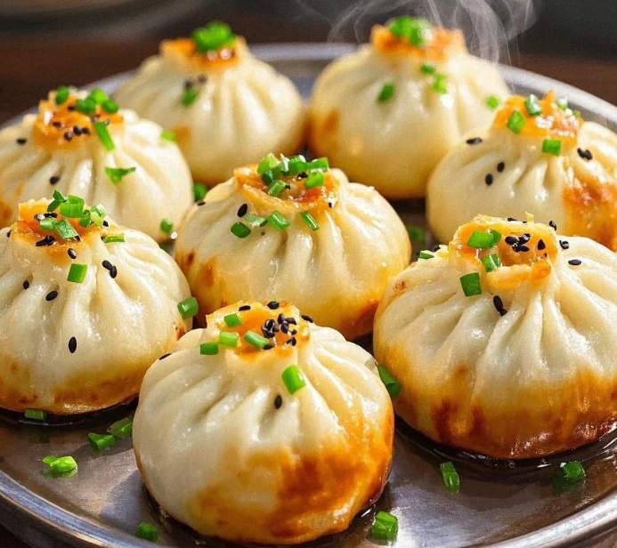 Crispy Pan-Fried Pork Buns