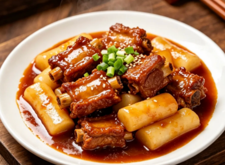 Shanghai Crispy Pork Chop with Rice Cakes