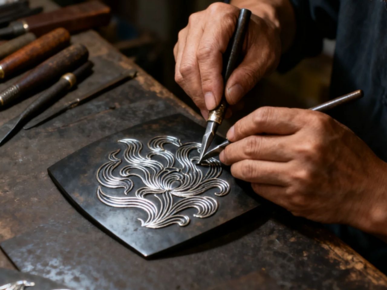 Hand-Hammered Ethnic Silverware