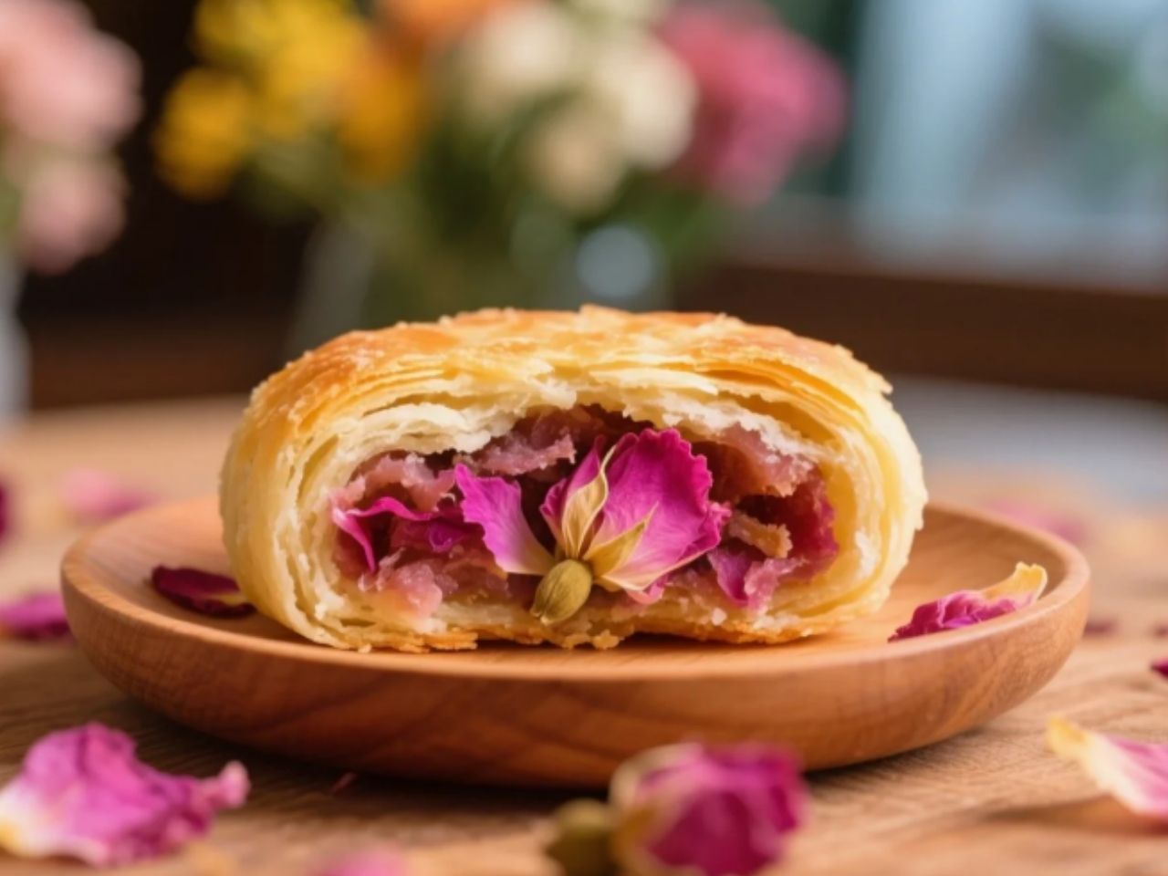 Fresh Rose Pastries & Flower Edibles
