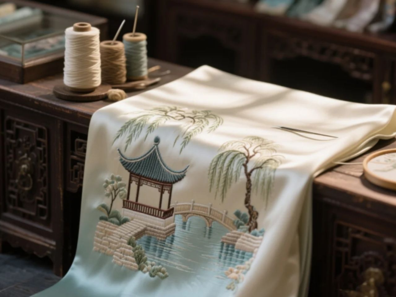 Tujia Xilankapu Silk Brocade