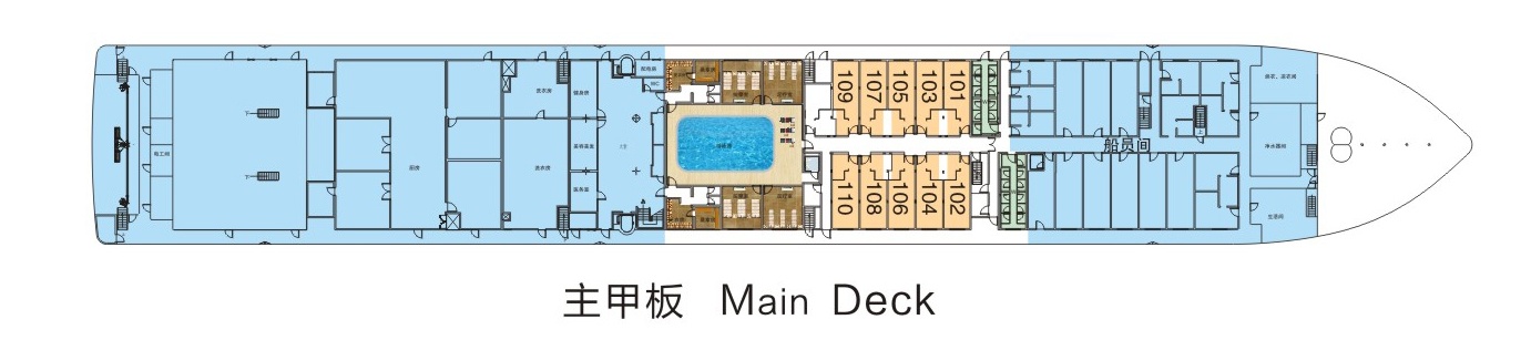 Yangtze 2 Main Deck plan