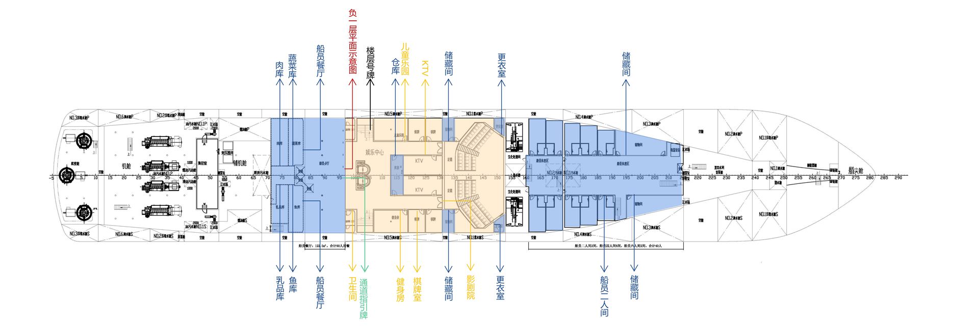 Yangtze 3 Bulge Deck plan